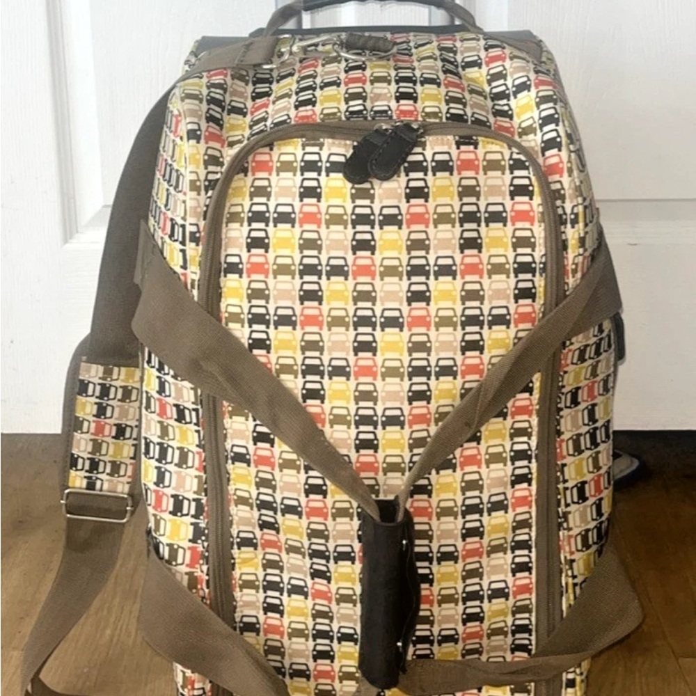 Orla Kiely 18" x 12" x 12" MultiColored Rolling Luggage Carry on CAR print